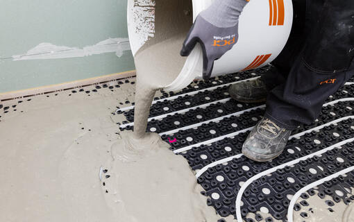 PCI system solutions for the simple energetic refurbishment of underfloor heating systems