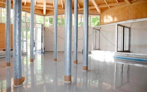 Sophisticated flooring in the reptile house at Augsburg Zoo