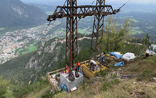 Betonsanierung am Berg