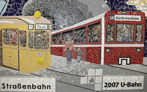 A mosaic representing mobility