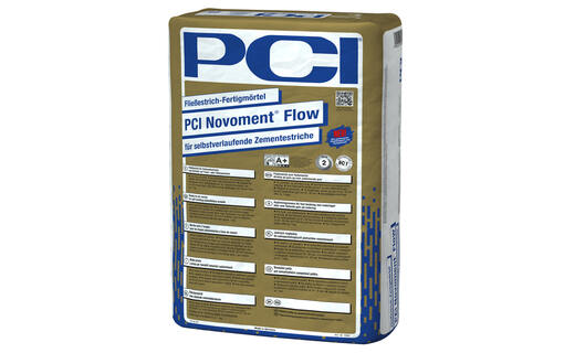 Fließfähiger Schnellestrich-Fertigmörtel PCI Novoment Flow: Rezeptur weiter verbessert